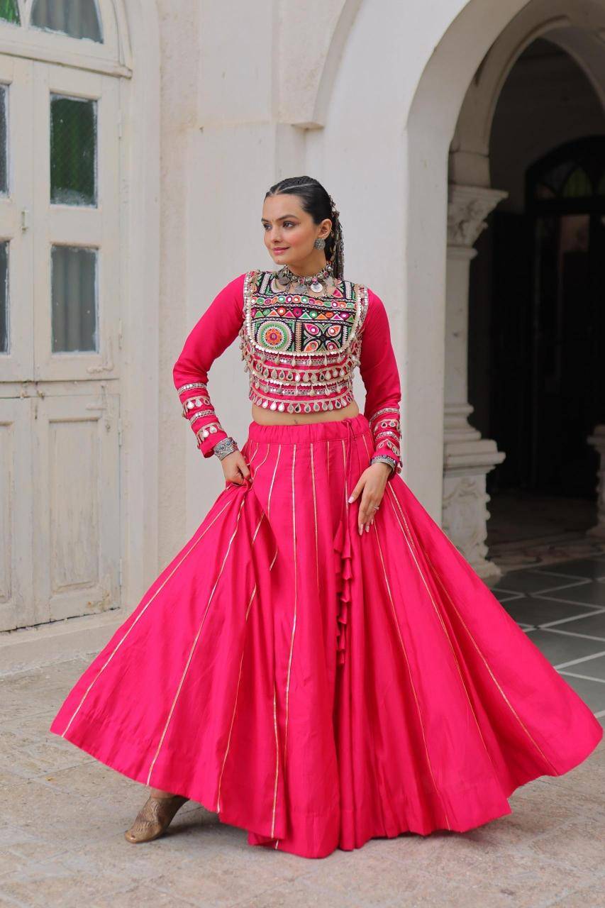NAVRATRI LW 7145 Roman Pink Latest lehenga choli supplier